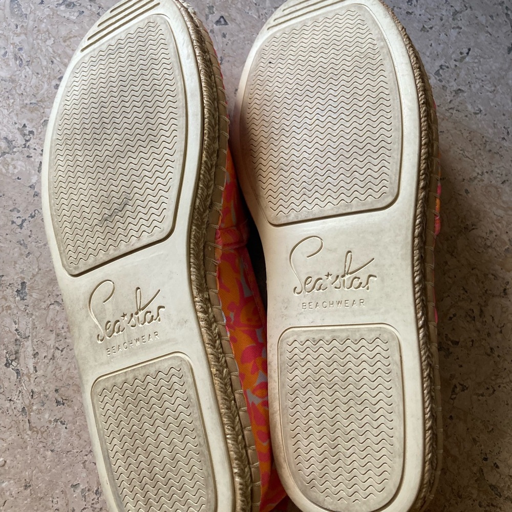 Women’s Pink & Orange Patterned Slip-On Espadrilles - Picture 3 of 4